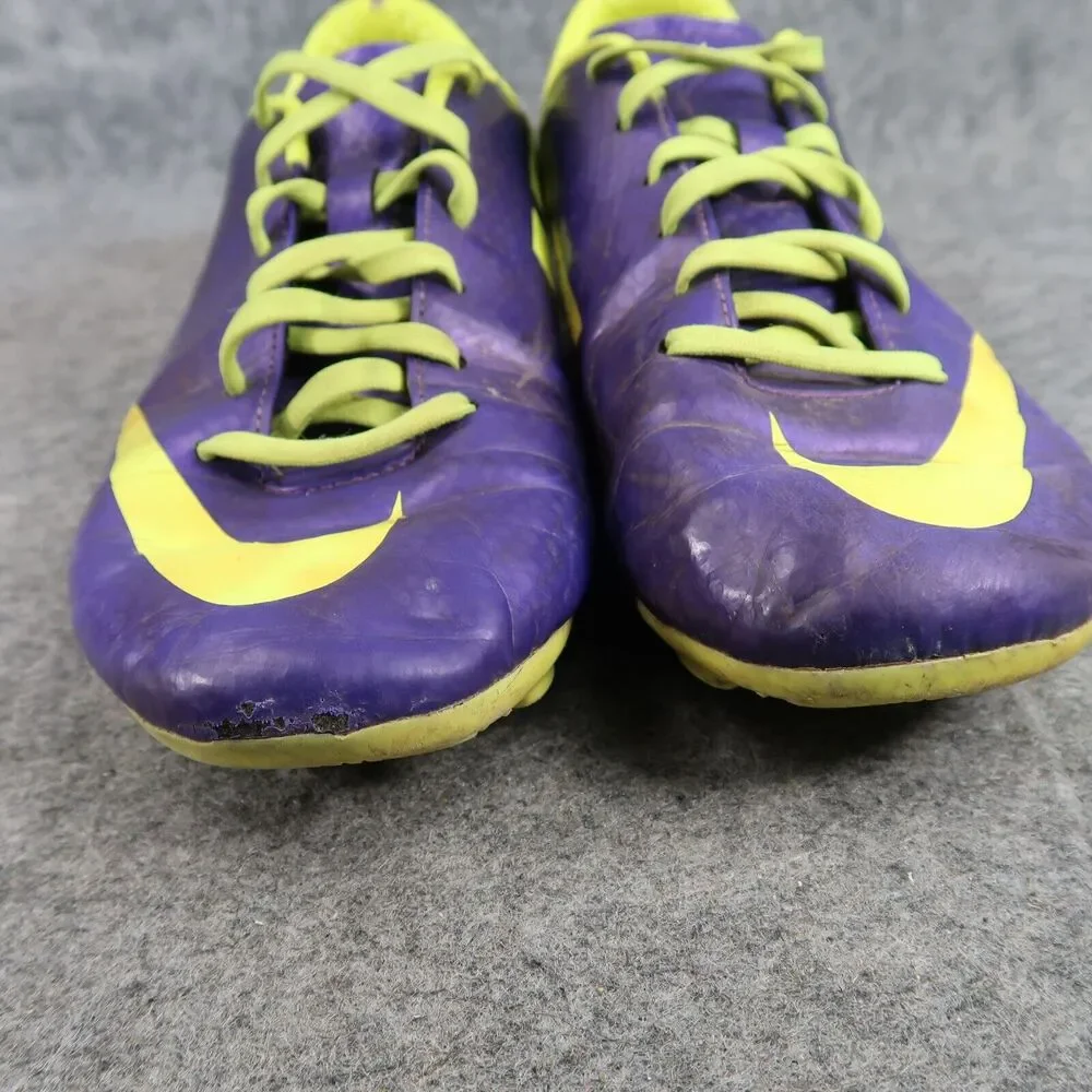 Nike Shoes Kids 5 Cleats Soccer Mercurial FG Sports Athletic Purple Volt Youth